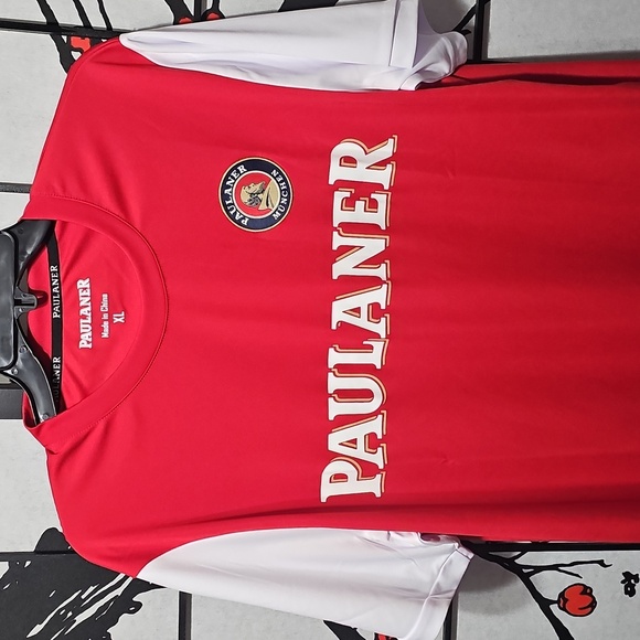 Paulaner Munchen Red and White Jersey T-Shirt Size XL - Picture 2 of 6